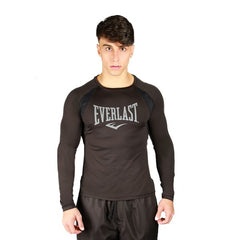 Rash Guard Everlast Manga Longa Microfibra - Preta - Masculino