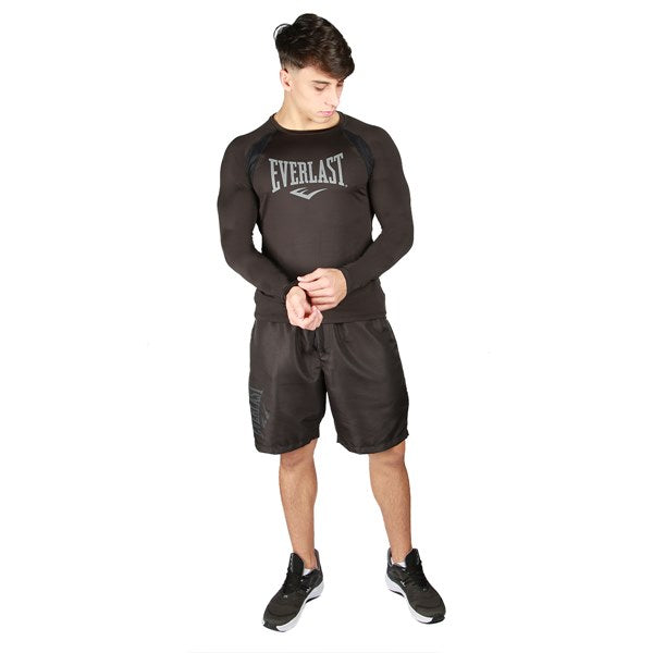 Rash Guard Everlast Manga Longa Microfibra - Preta - Masculino