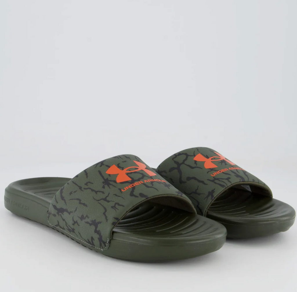 Chinelo Under Armour Ansa Graphic - Verde / Laranja - Masculino