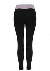 Calça Legging RokBox Shoulder Press - Preto / Lilás - Feminino