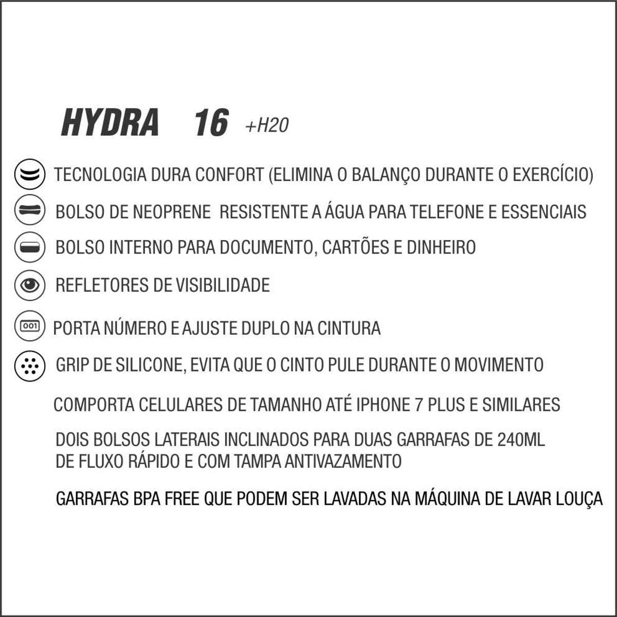 Cinto de Hidratação Fitletic Preto