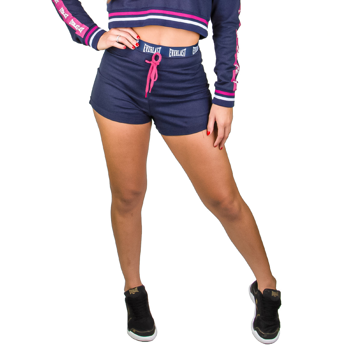 SHORTS EVERLAST MOLETOM AZUL MARINHO