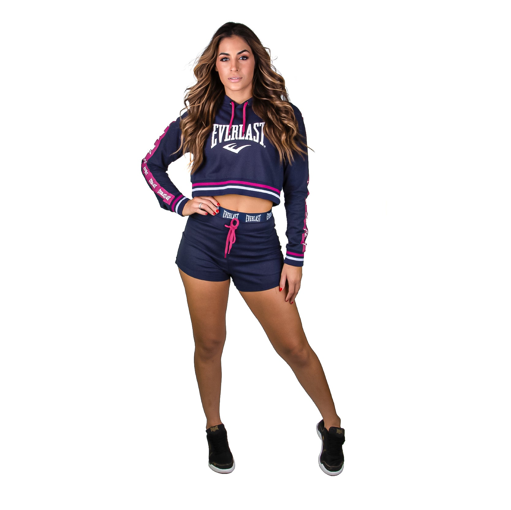 SHORTS EVERLAST MOLETOM AZUL MARINHO