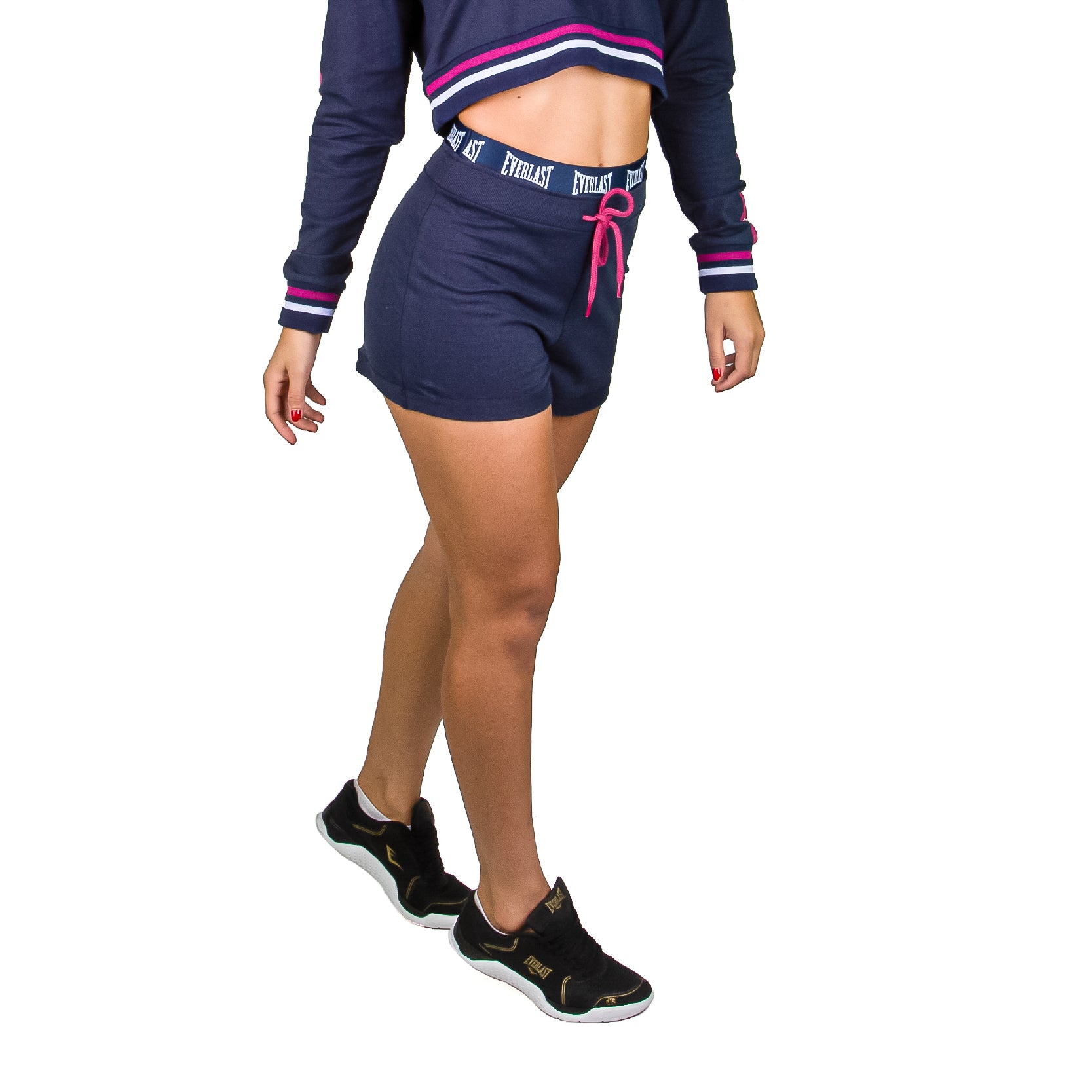 SHORTS EVERLAST MOLETOM AZUL MARINHO